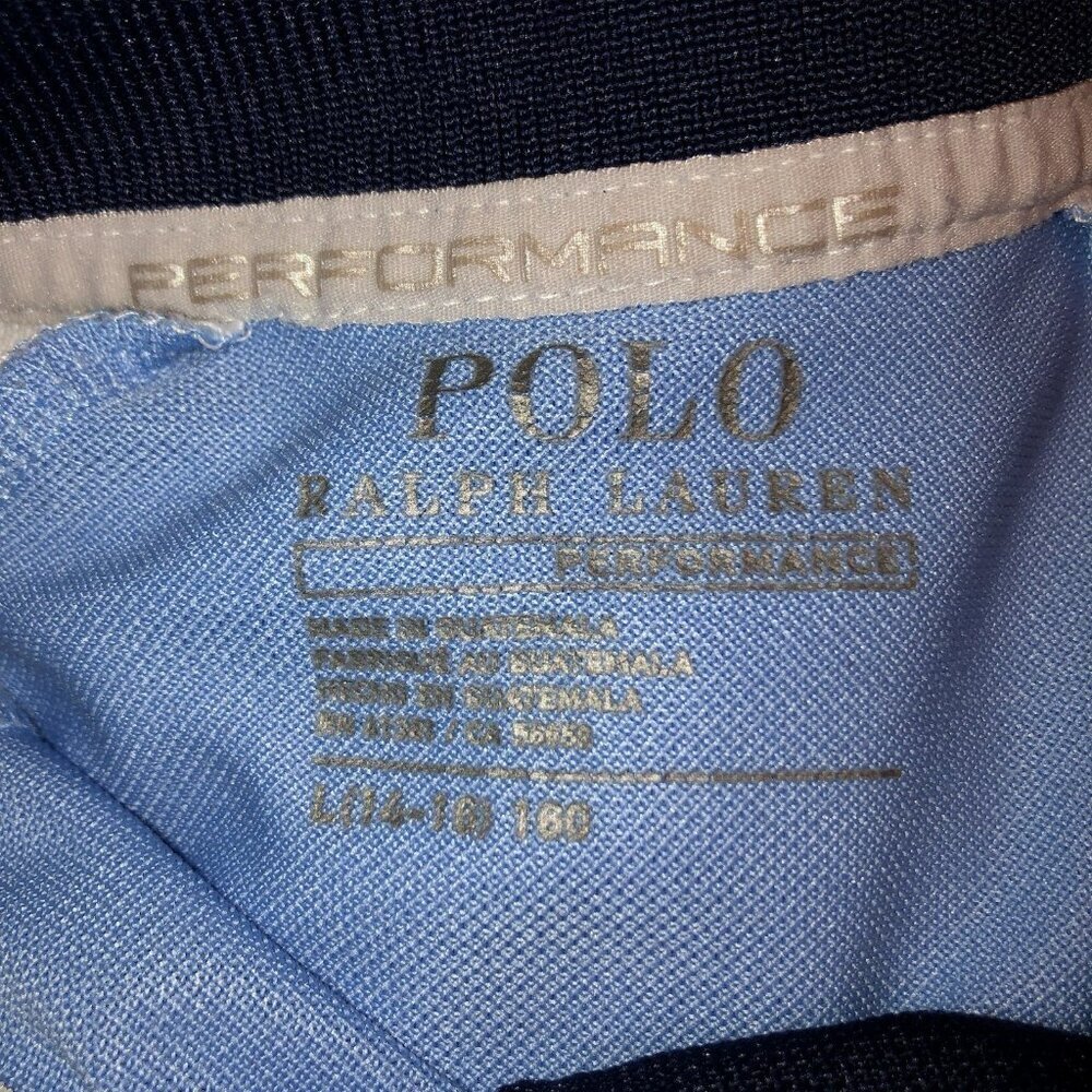 Polo Ralph Lauren Big Pony Blue Colorblock Boys Large 14-16 Classic Fit - Picture 4 of 6